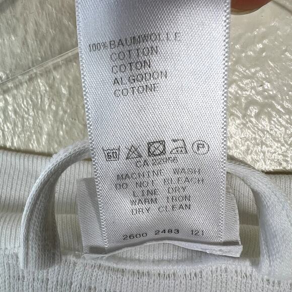 Hanro 100% Cotton Waffle Bath Robe White Women's SMALL Belted Tie Waist - Picture 4 of 9